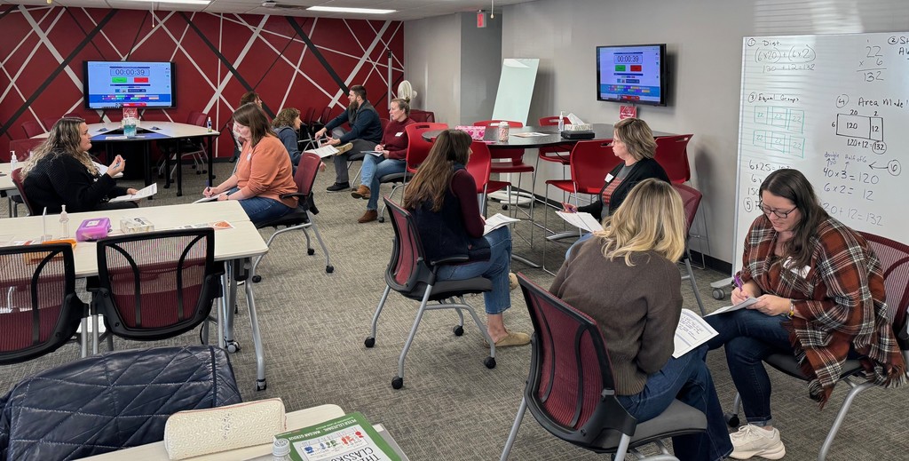 CESA 8 Math Network meeting for K-5 educators small group work