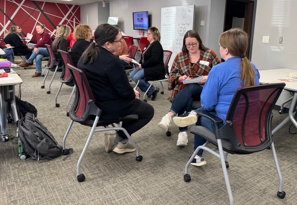 CESA 8 Math Network meeting for K-5 educators small group work
