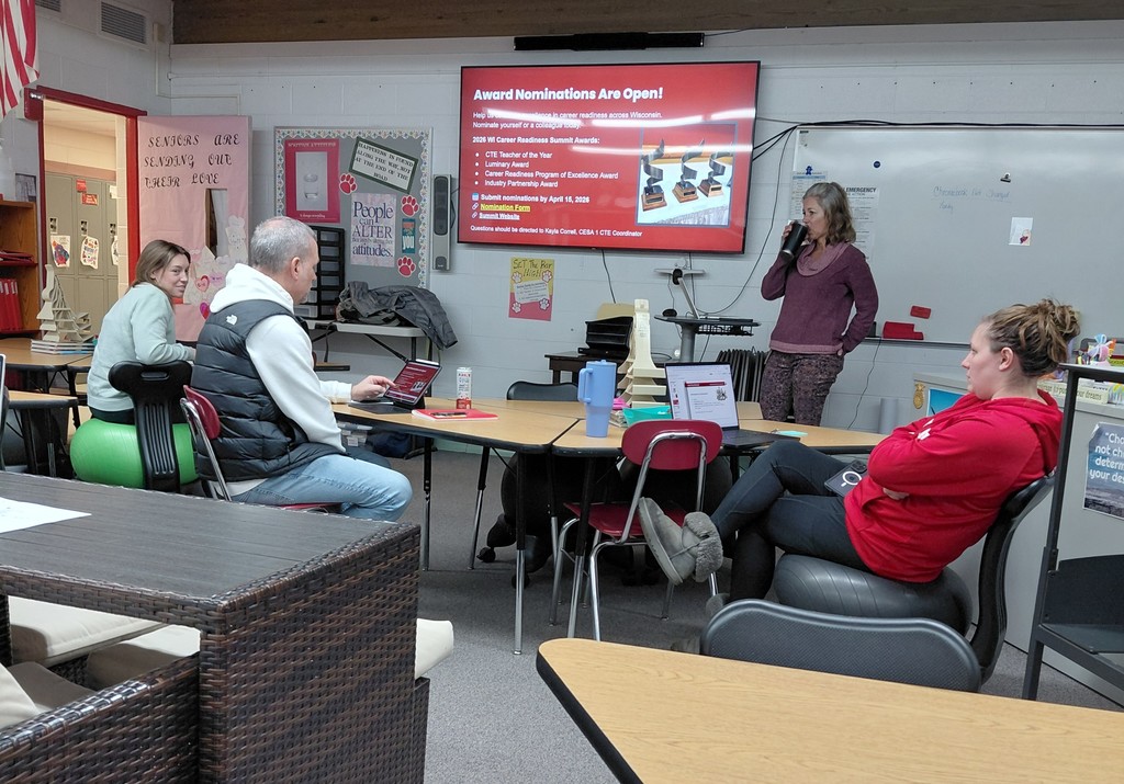 Small group of educators planning meeting in Gresham