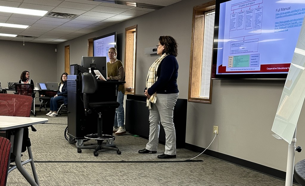 Small group presentation at CESA 8.