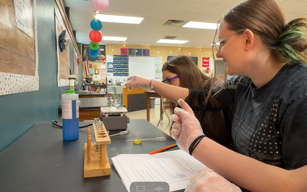 Wausaukee students engaged in classroom activity