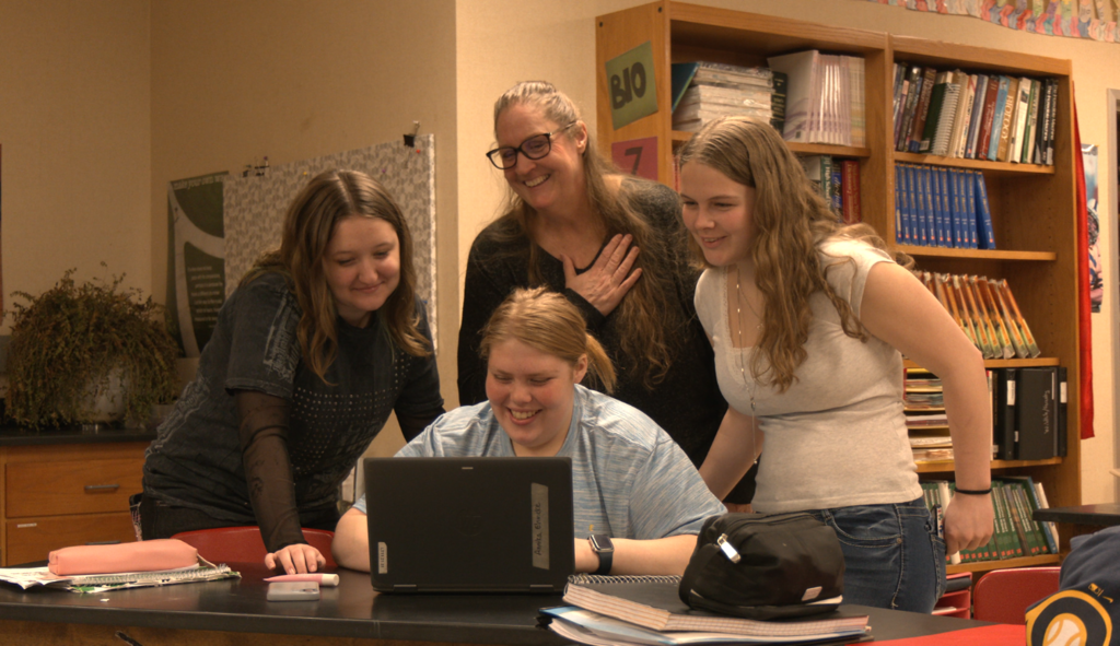 Wausaukee students engaged in classroom activity