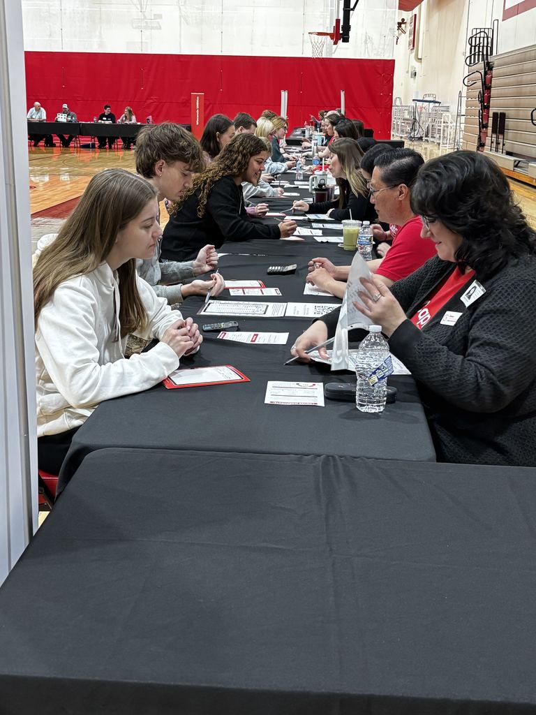 Students participating in a reality fair.