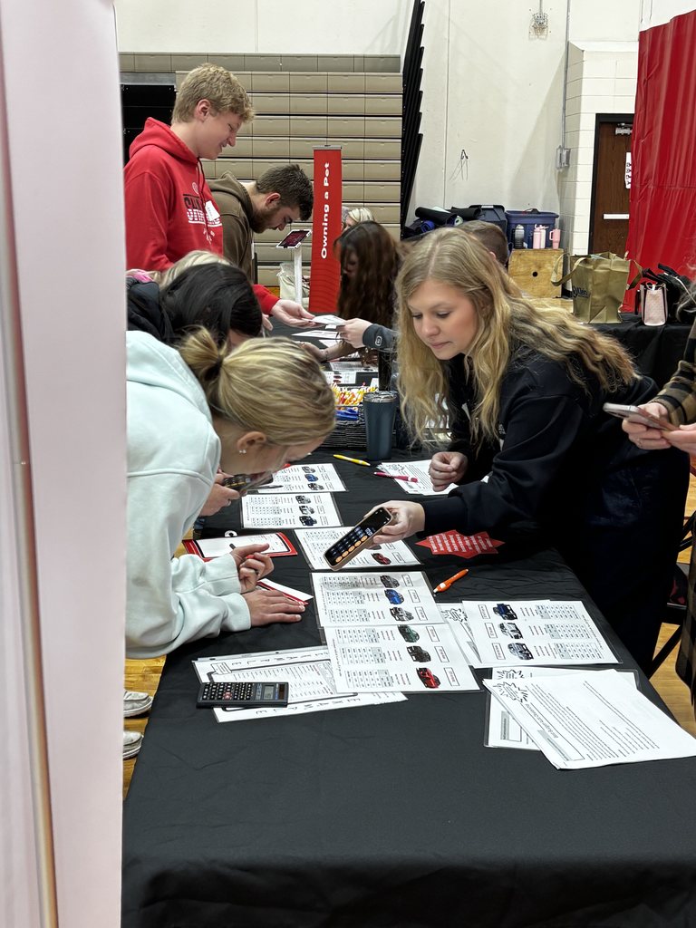 Students participating in a reality fair.