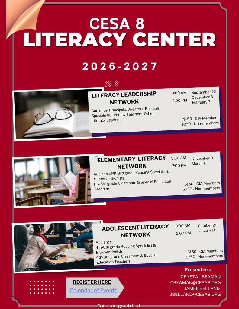 CESA 8 Literacy Center Flyer