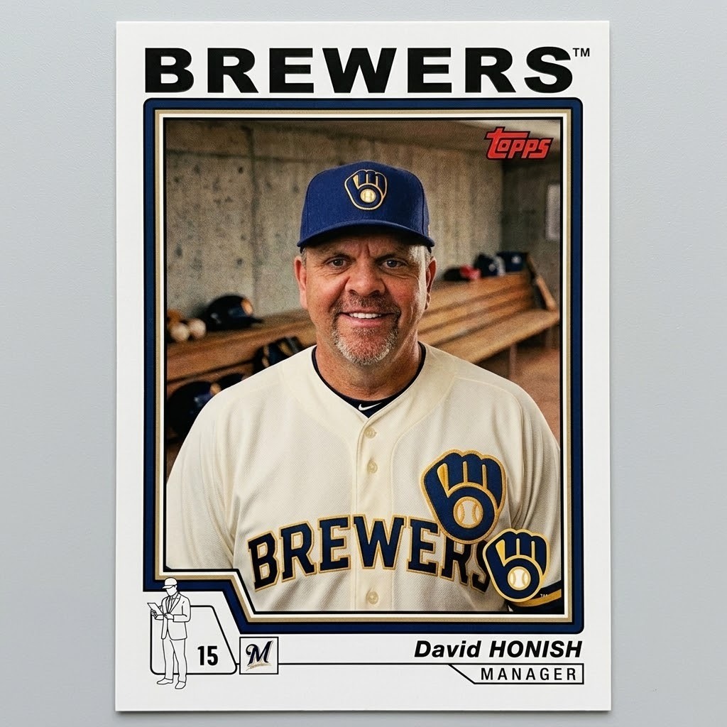 Dave Honish on a baseball card