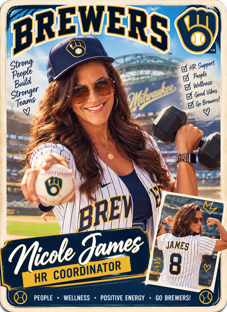 Nicole James on a baseball card