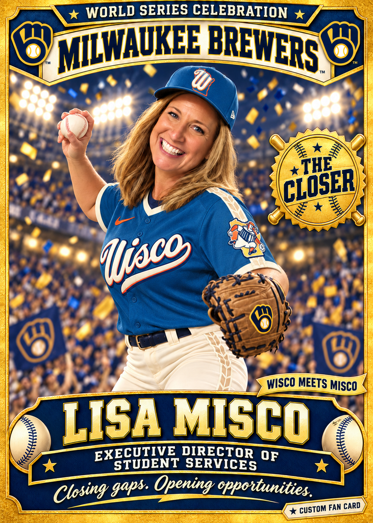Lisa Misco on a baseball card