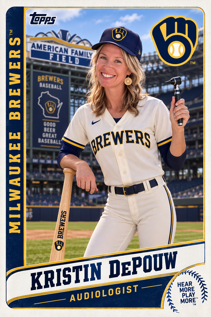 Kristin DePouw on a baseball card