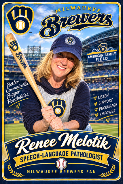 Renee Melotik on a baseball card