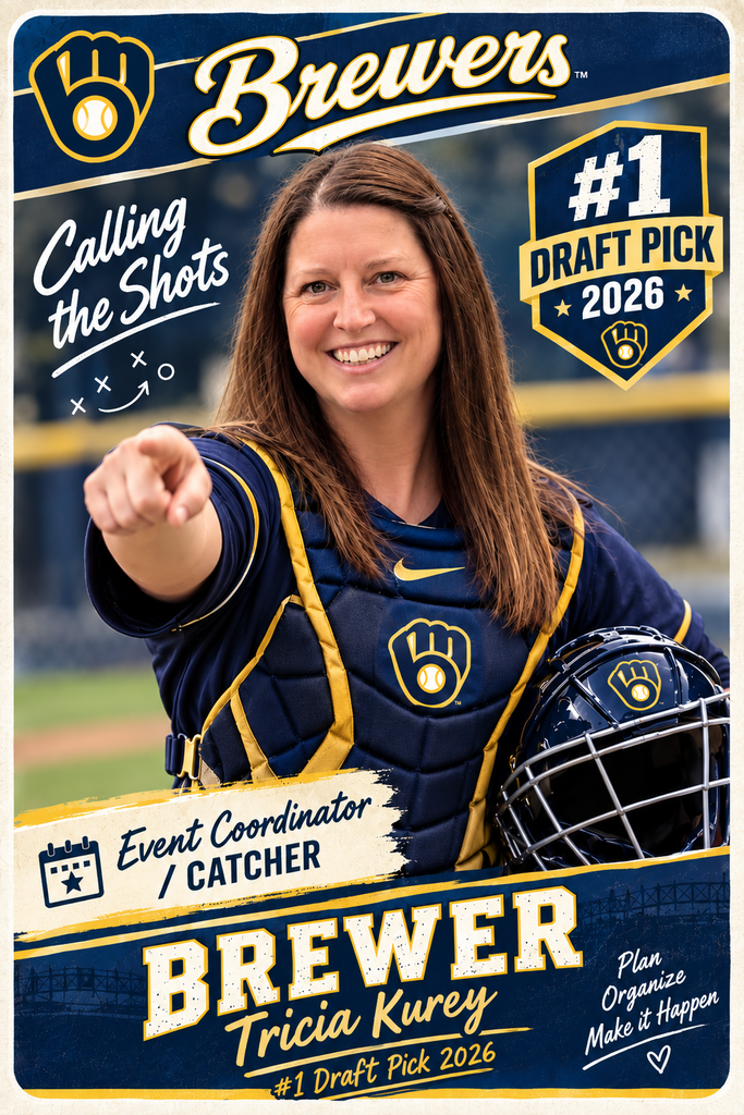 Tricia Kurey on a baseball card