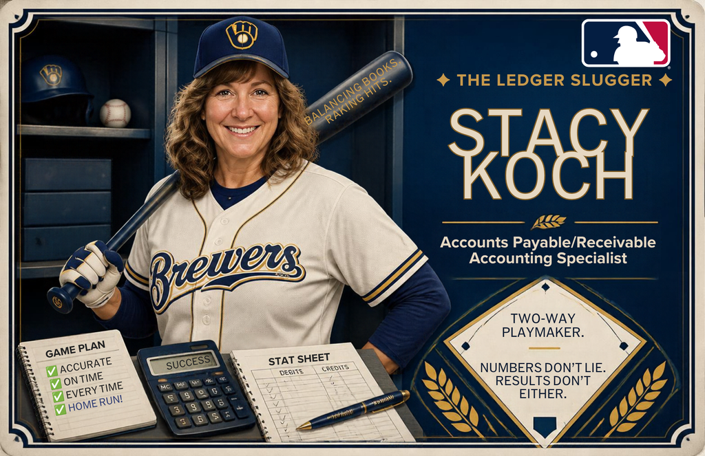 Stacy Koch on a baseball card