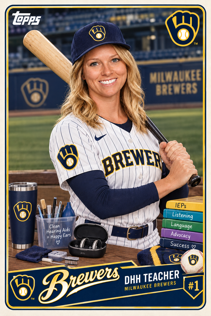 Olivia Engebretson on a baseball card