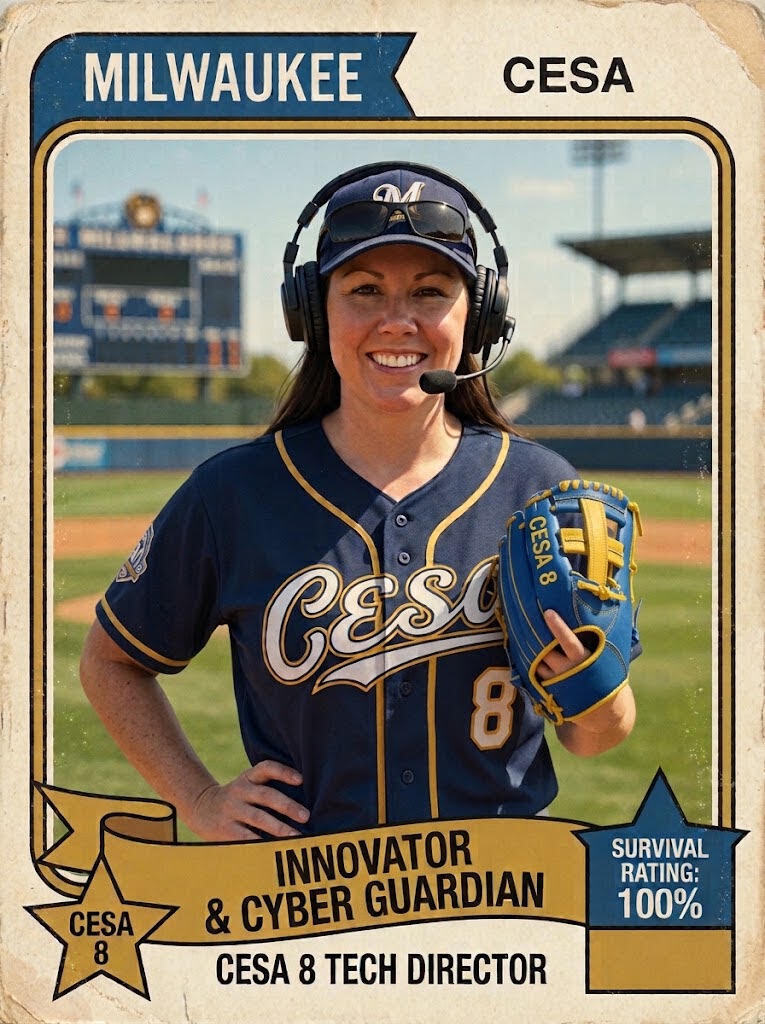 Jenny Ambrosious on a baseball card