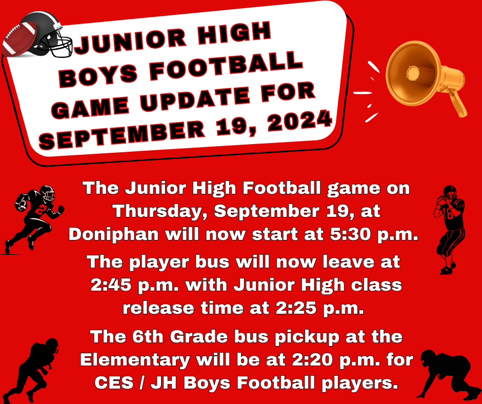 JH Boys Football Game Update for September 19, 2024