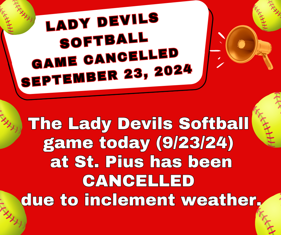 Softball Game Cancelled