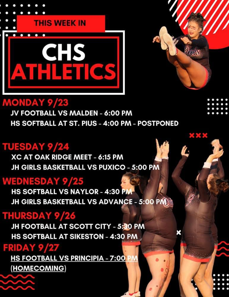 CHS Athletics September 23-27, 2024