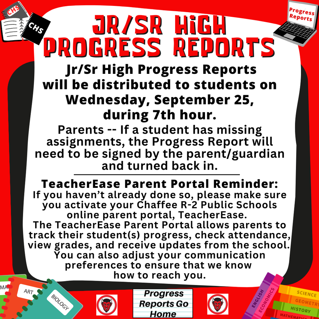 Jr/Sr High Progress Reports