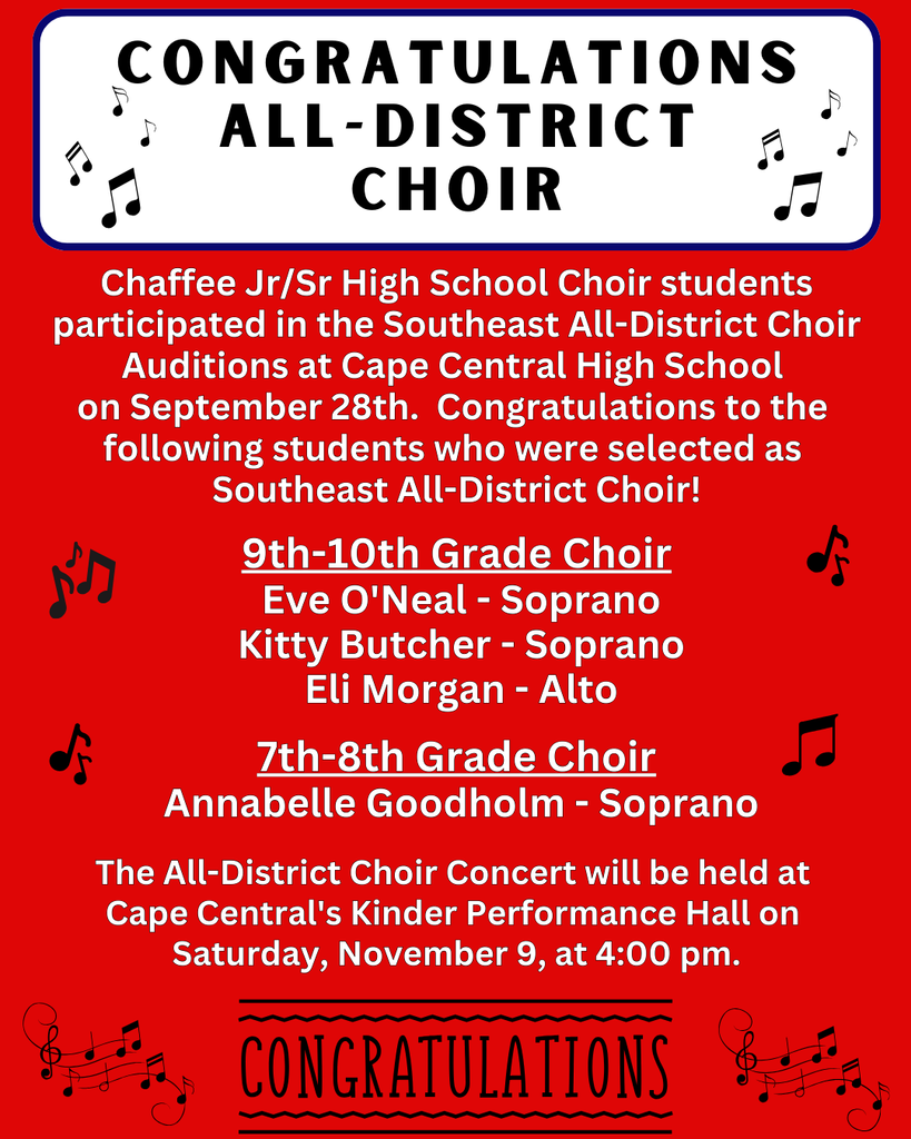Congratulations All-District Choir 2024