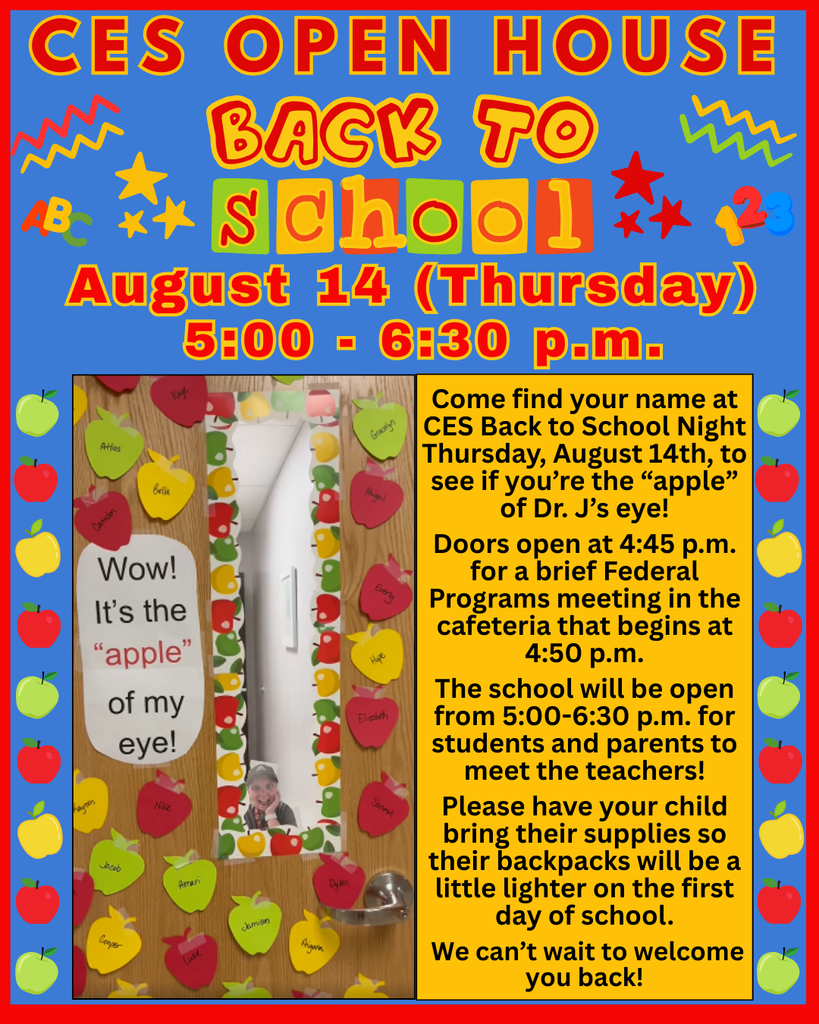 CES Back to School Night August 14, 2025