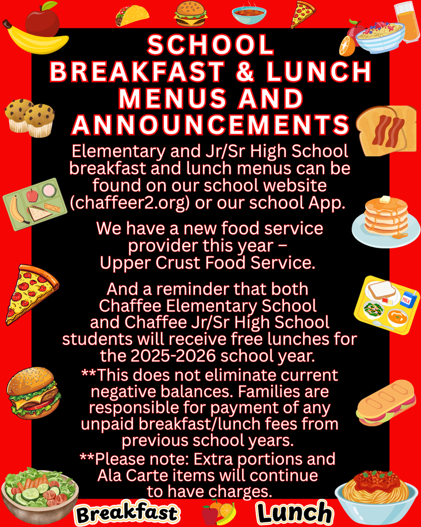 School Breakfast & Lunch Menus and Announcements 2025 2026