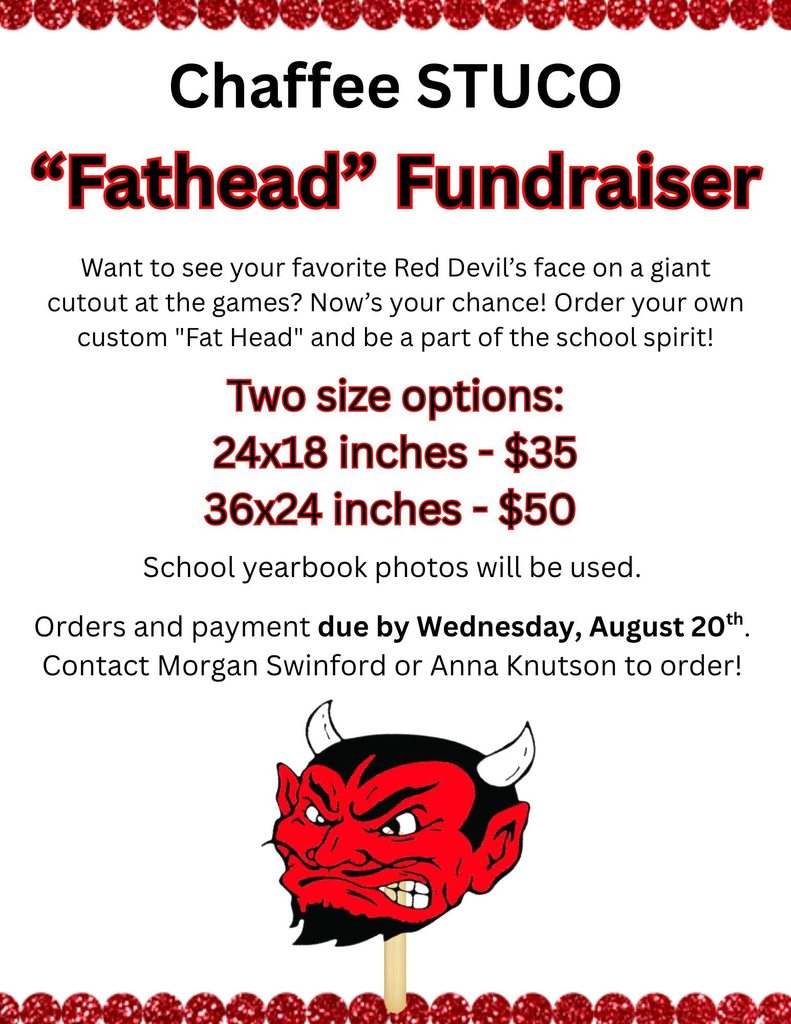 StuCo Fathead Fundraiser