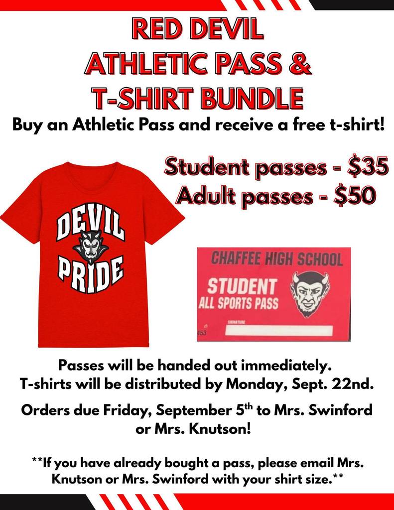 Red Devil Athletic Pass and T-Shirt Bundle