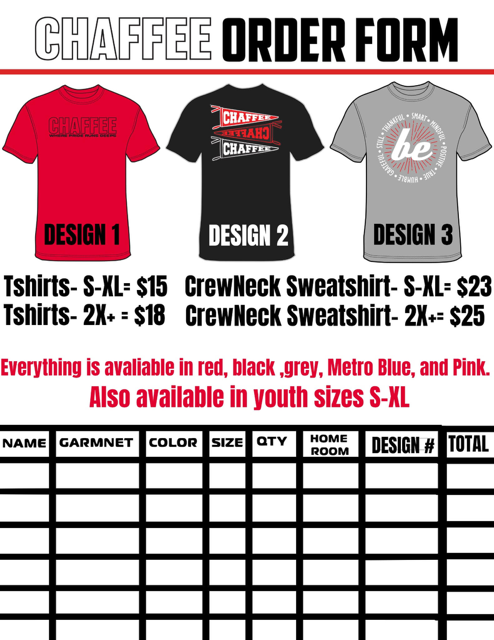CES Tshirt and Sweatshirt Order Form