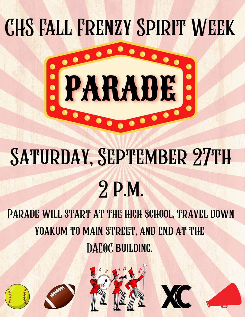 Fall Frenzy Spirit Week Parade September 27, 2025