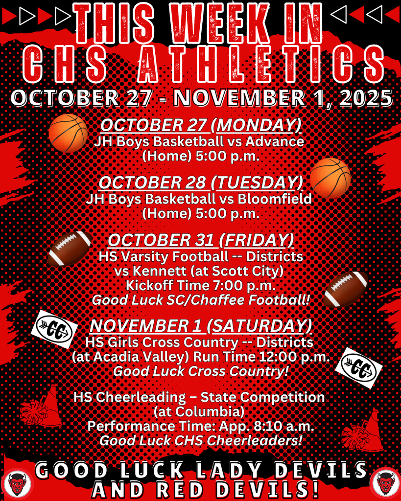 This Week in CHS Athletics October 27-November 1, 2025