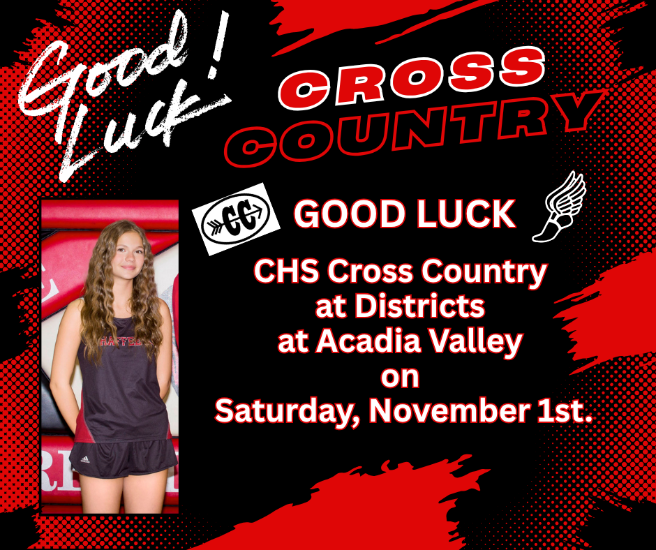 Good Luck Cross Country at Districts