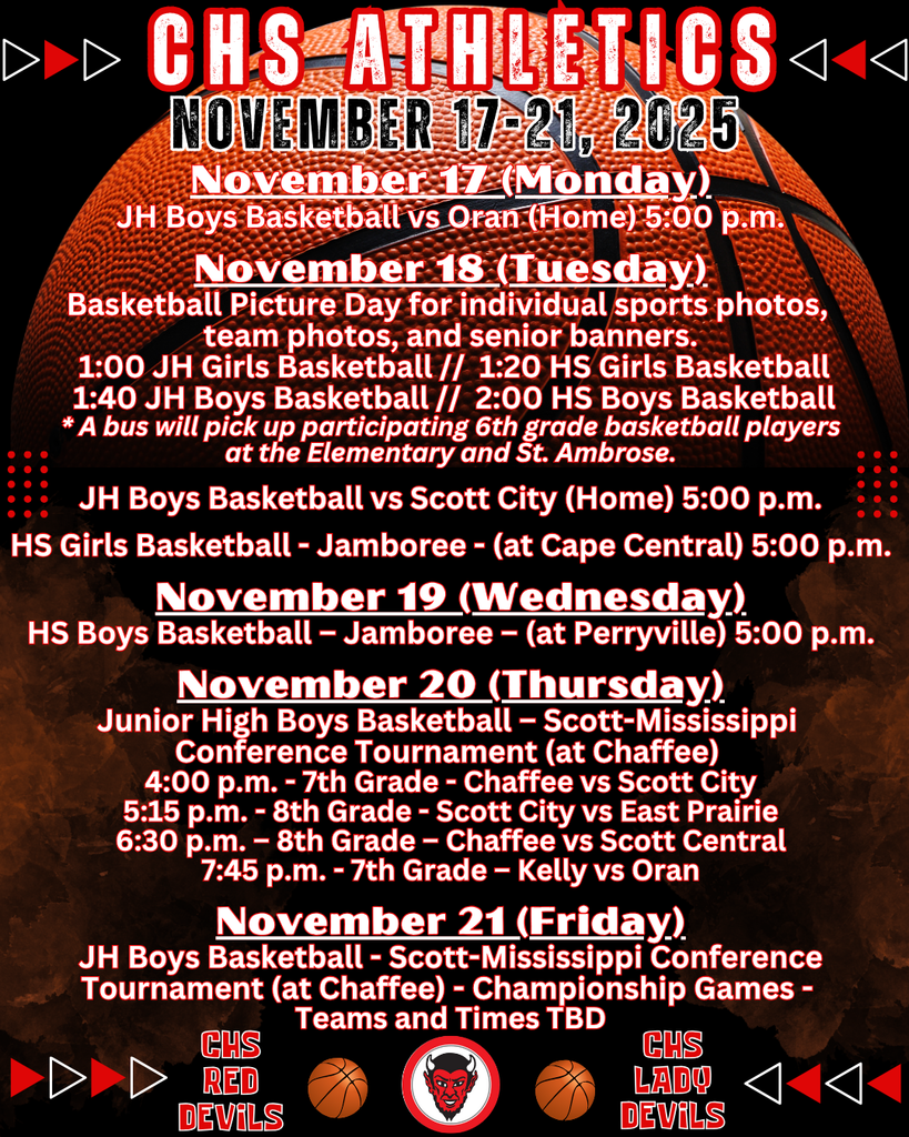This Week in CHS Athletics November  17-21, 2025