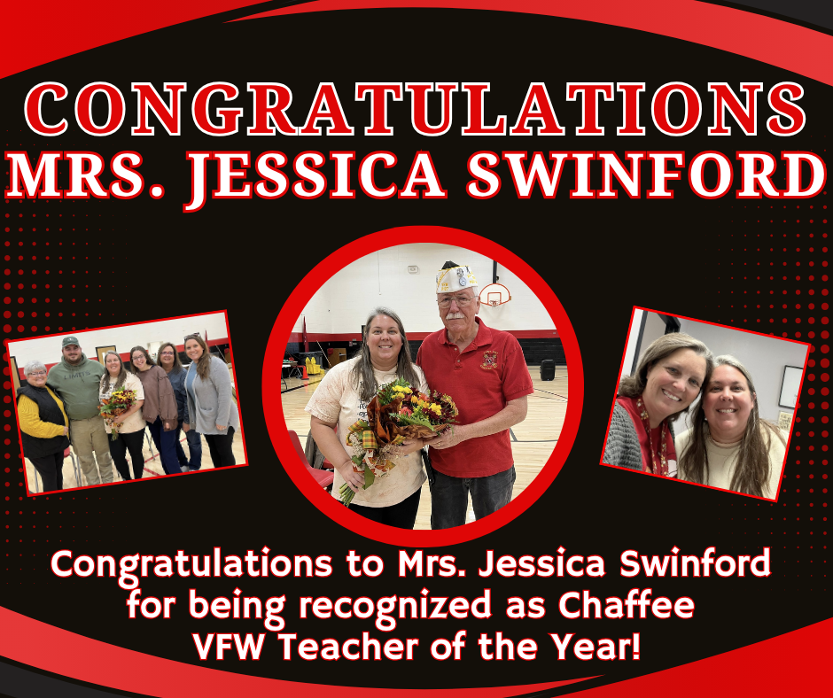Congratulations Mrs. Jessica Swinford VFW Teacher of the Year 2025