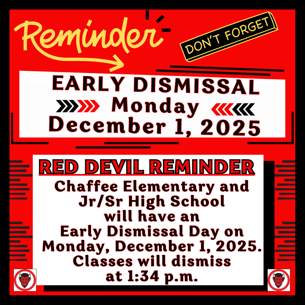 Reminder Early Dismissal on Monday, December 1, 2025