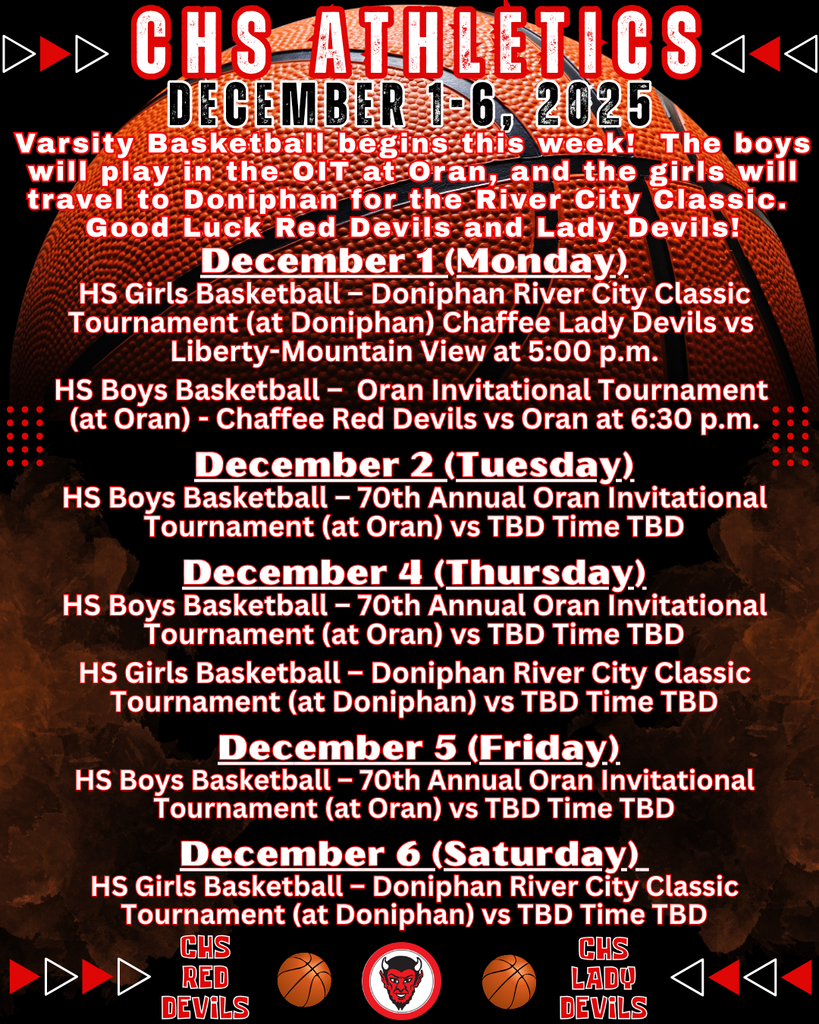 CHS Athletics December 1-6, 2025
