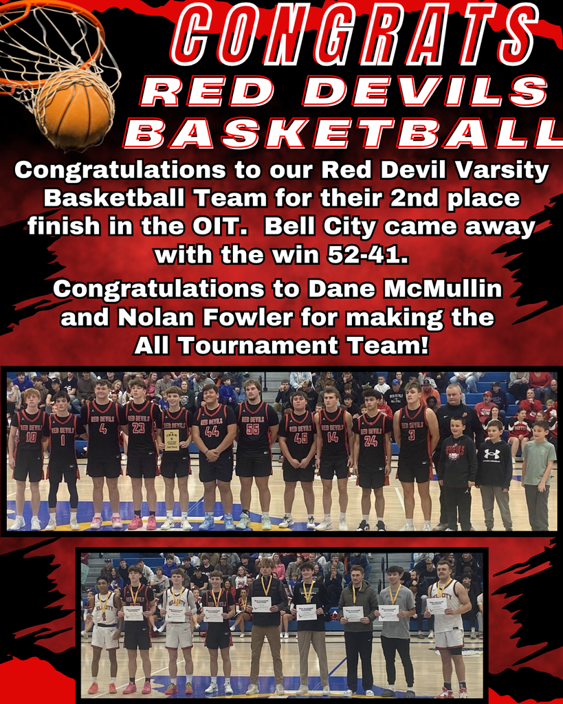 Congrats Red Devils Basketball 2nd place OIT
