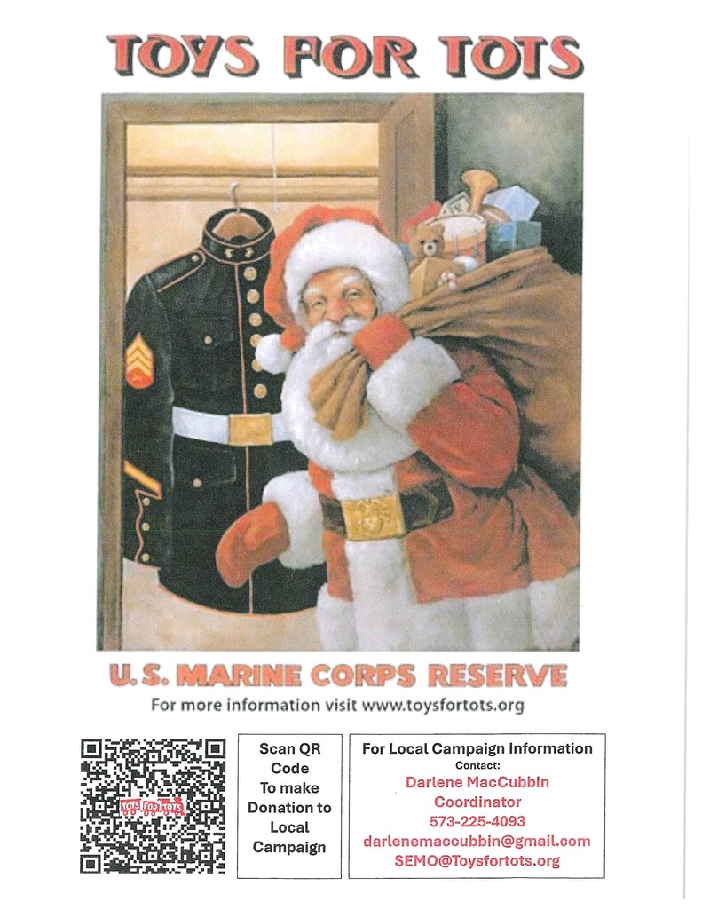 Toys for Tots donations deadline December 15, 2025