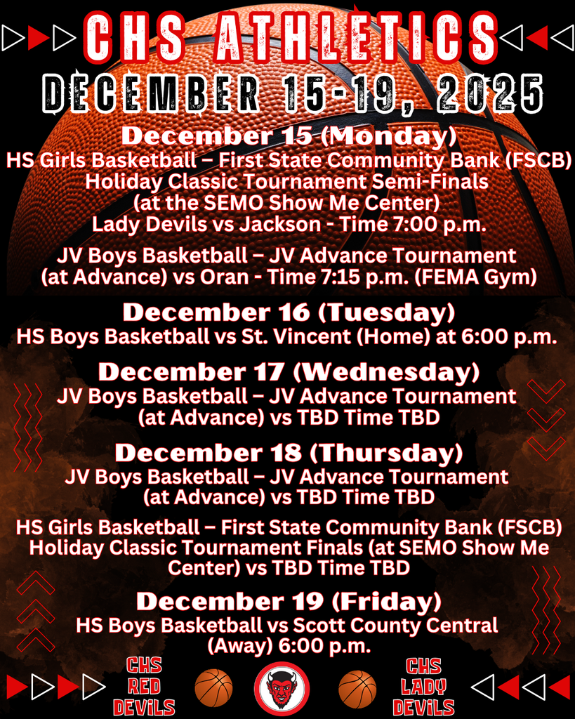 This Week in CHS Athletics December 15-19, 2025
