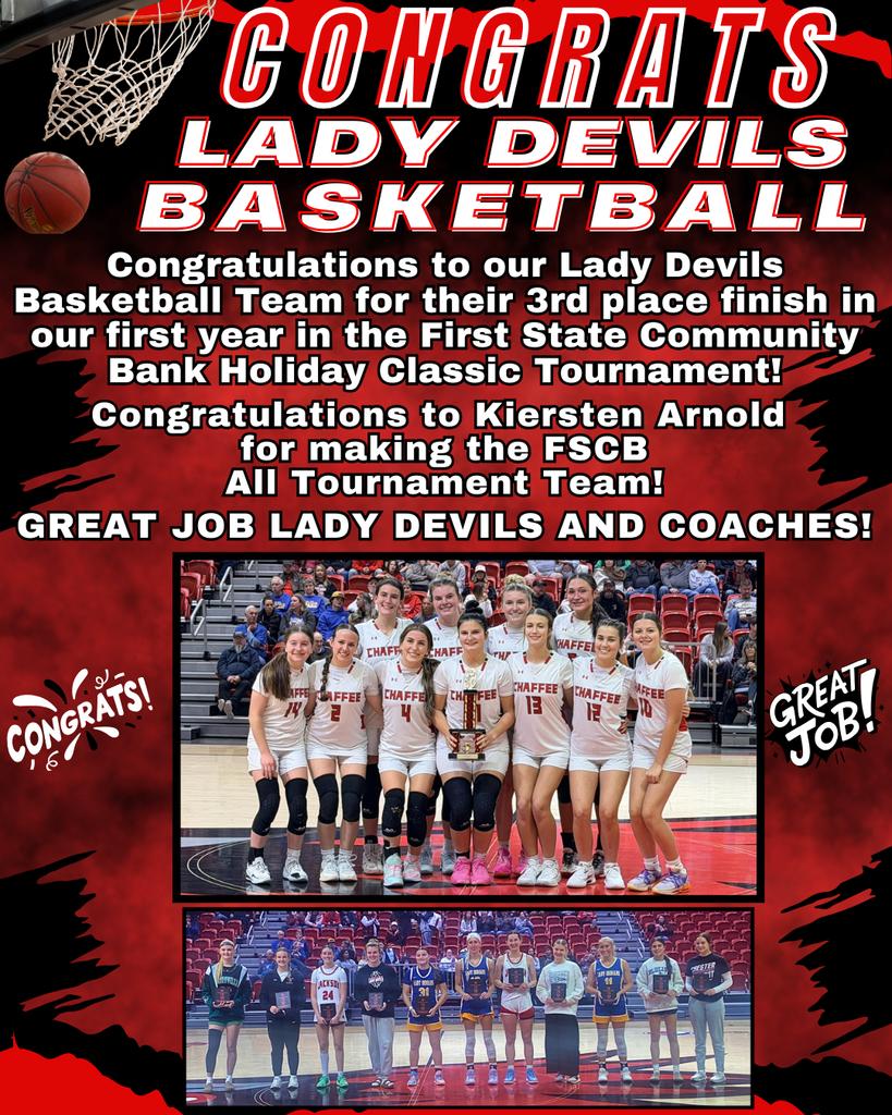 Congratulations Lady Devils 3rd Place FSCB Holiday Tournament 2025