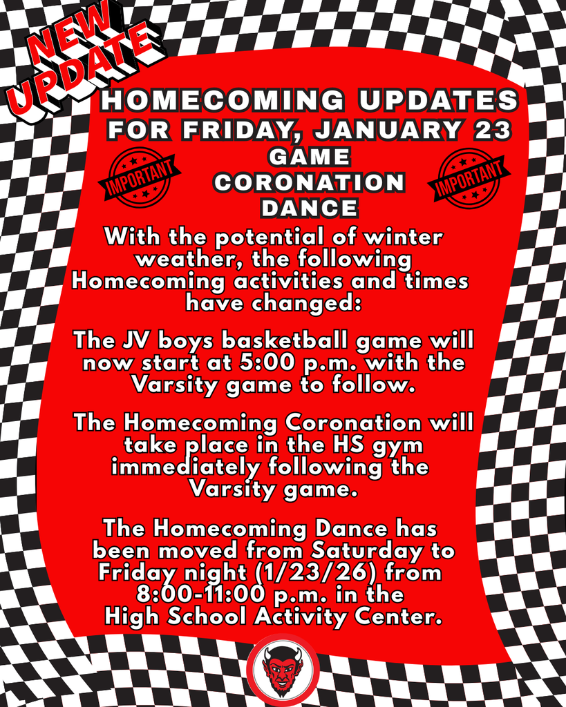 Homecoming Updates for Friday, January 23