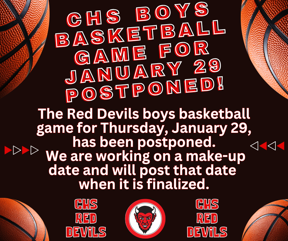 Boys Basketball Game Postponed January 29, 2026