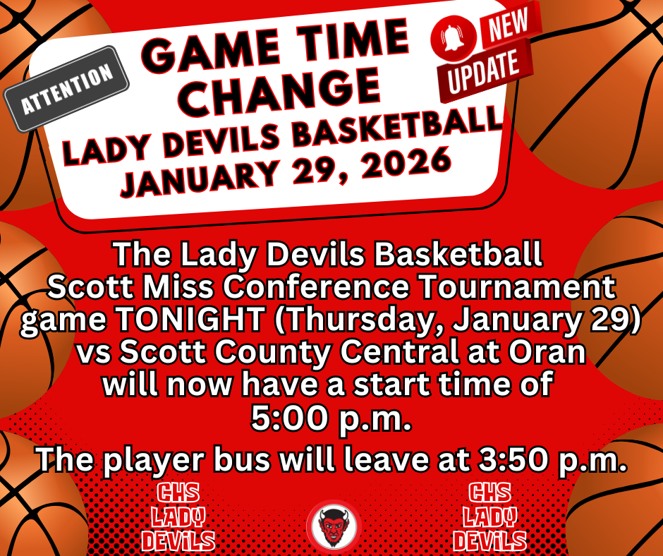 Lady Devils Basketball Game Time Change to 5:00 pm on January 29, 2026