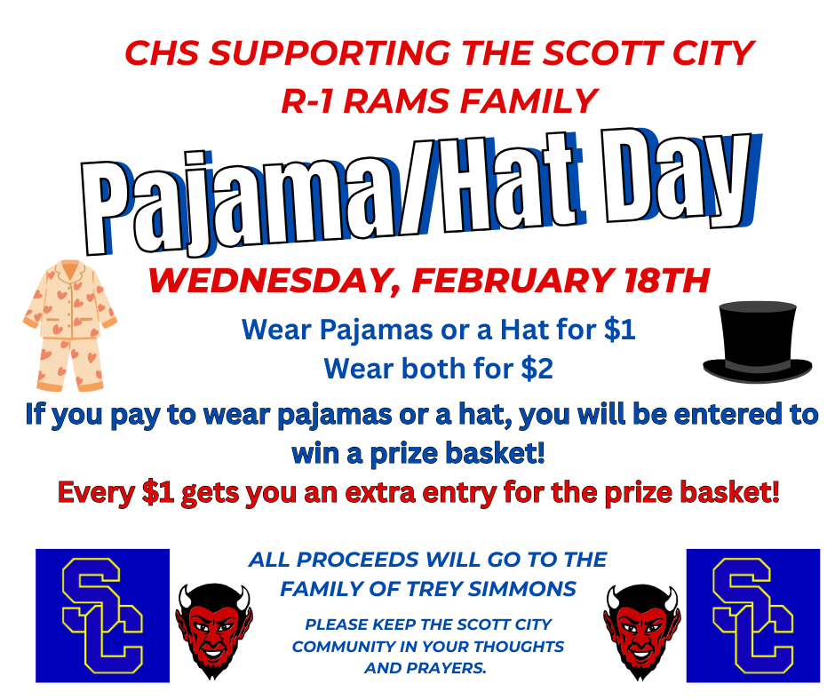 Pajama / Hat Day on February 18, 2026