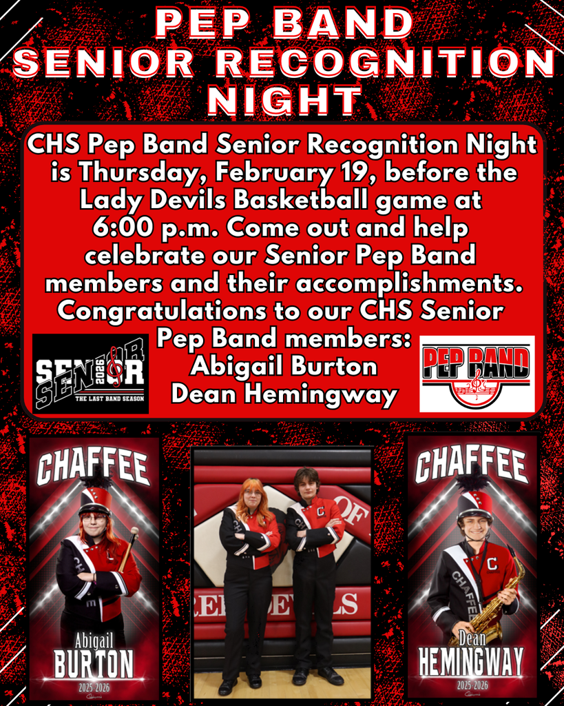 Pep Band Senior Recognition Night 2026