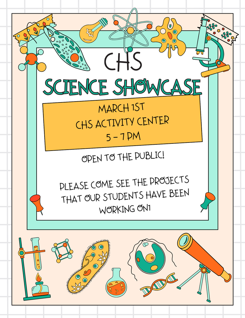 CHS Science Showcase on March 1, 2026