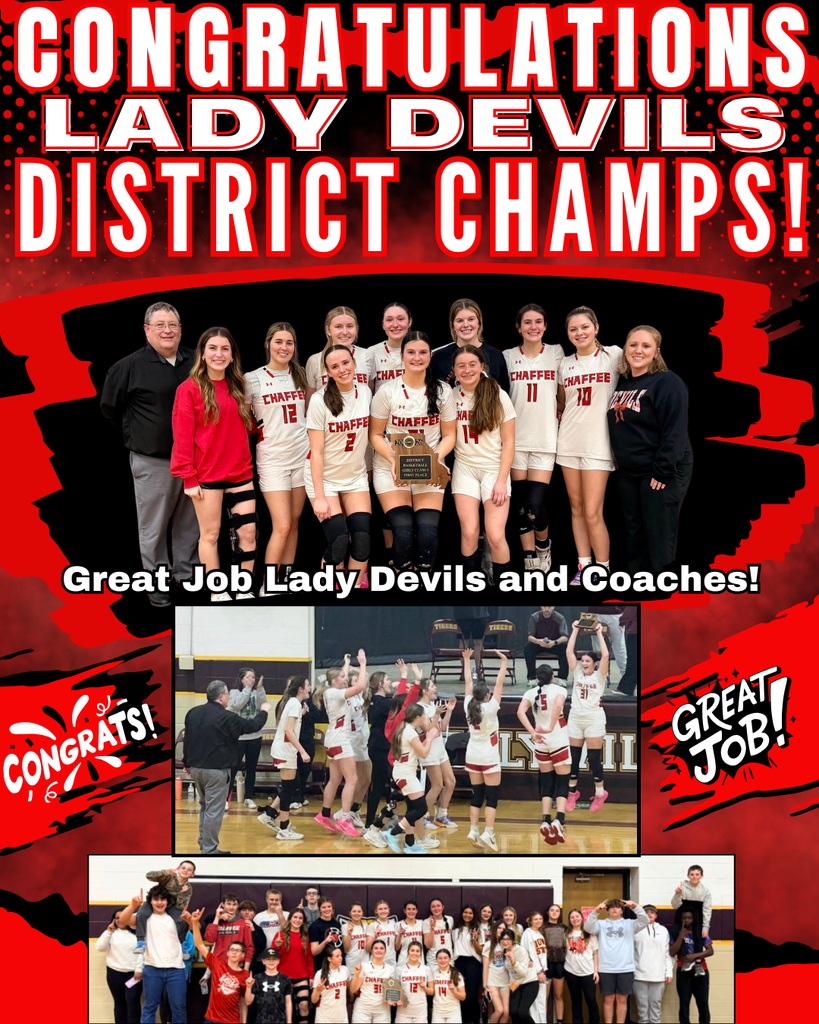 Congratulations Lady Devils District Champs 2026
