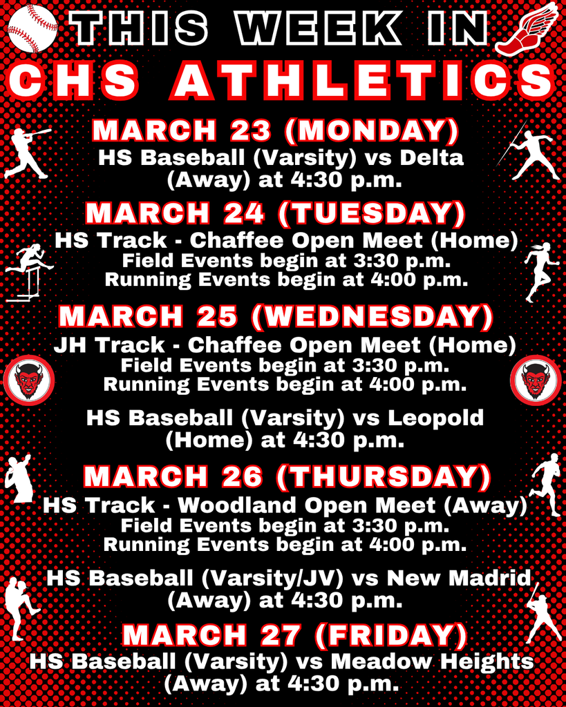 This Week in CHS Athletics March 23-27, 2026