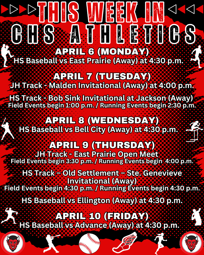 This Week in CHS Athletics April 6-10, 2026