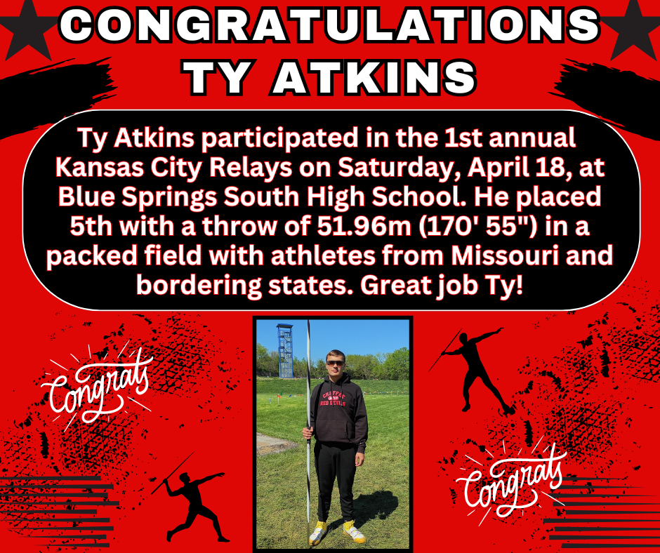 Congratulations Ty Atkins