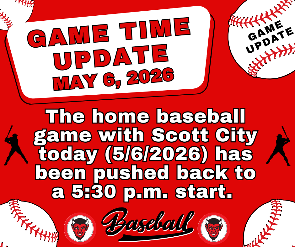GAME UPDATE - Time Change - vBaseball Game moved to 5:30 p.m.